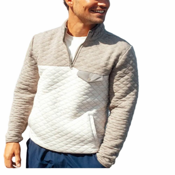 Marine Layer Other - Marine Layer Oatmeal Colorblock Heavyweight Corbet Pullover Size Medium